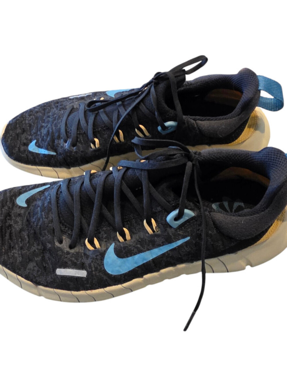 Nike Free Run 5.0 Next Nature 'Black Noise Aqua' Womens Sz 5 Shoes